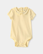 Baby Girl Disney&copy; Winnie the Pooh Embroidered Scalloped Collar Bodysuit - Yellow, image 4 of 5 slides