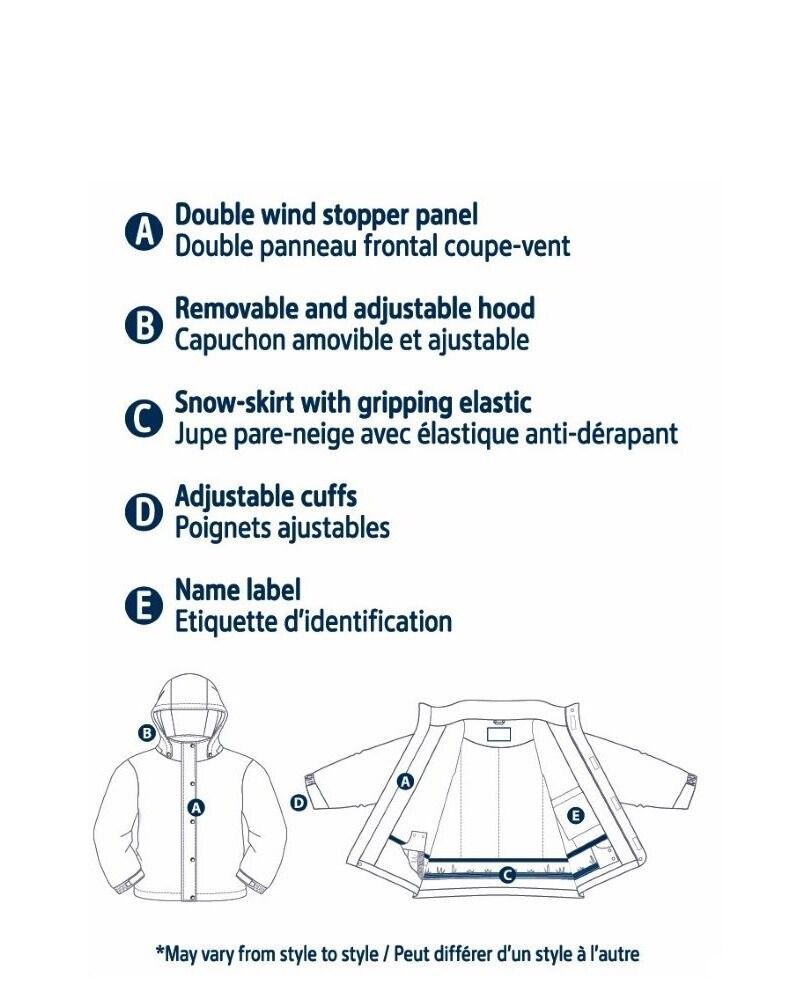 Baby 2-Piece Snowsuit With Bonus Hat & Neck Warmer, image 4 of 9 slides