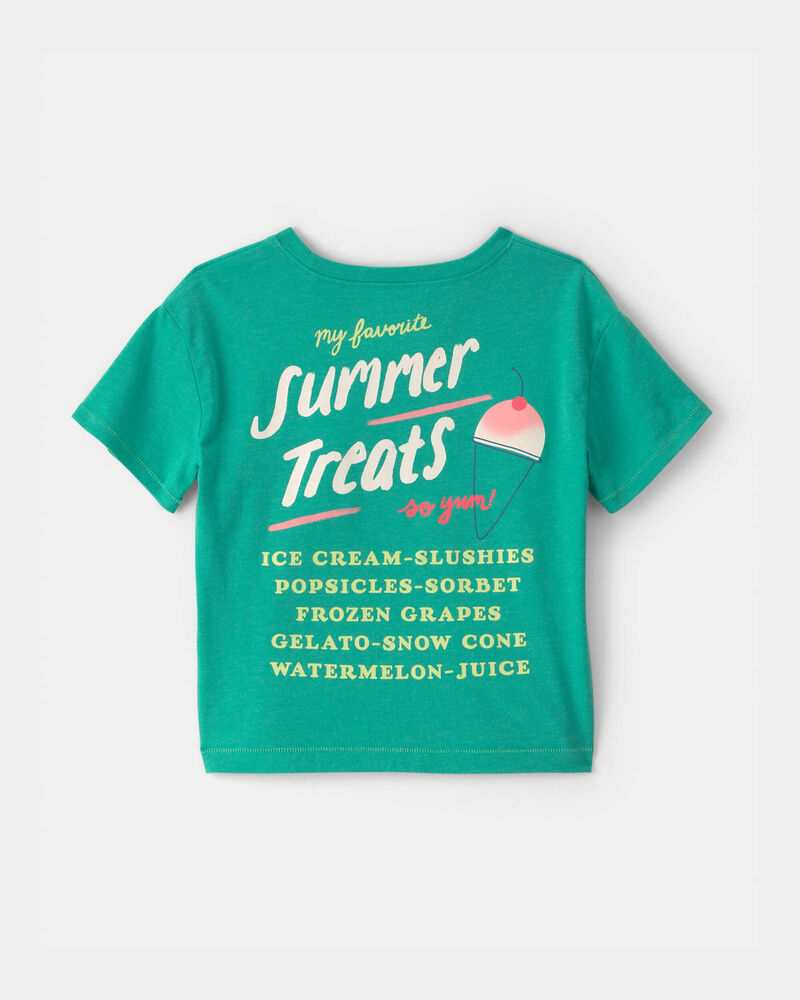 Toddler Girl Ice Cream Graphic Tee - Blue, image 2 of 5 slides