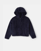 Filles - Blouson en sherpa avec fermeture &agrave; glissi&egrave;re - Bleu, image 1 sur 2 diapositives