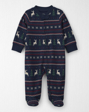 B&eacute;b&eacute; - Grenouill&egrave;re en coton biologique &agrave; motif jacquard, 