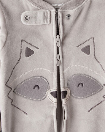 B&eacute;b&eacute; gar&ccedil;on - Pyjama en une pi&egrave;ce &agrave; manches longues Raccoon DreamPlush, coupe ajust&eacute;e - Gris, 
