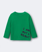 Tout-petit - T-shirt d&eacute;contract&eacute; manches longues &agrave; imprim&eacute; &laquo;Out & About&raquo; - Vert, image 1 sur 2 diapositives