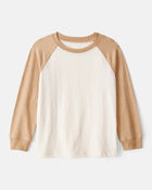 Toddler Boy Long-Sleeve Raglan Tee - Tan, image 1 of 3 slides