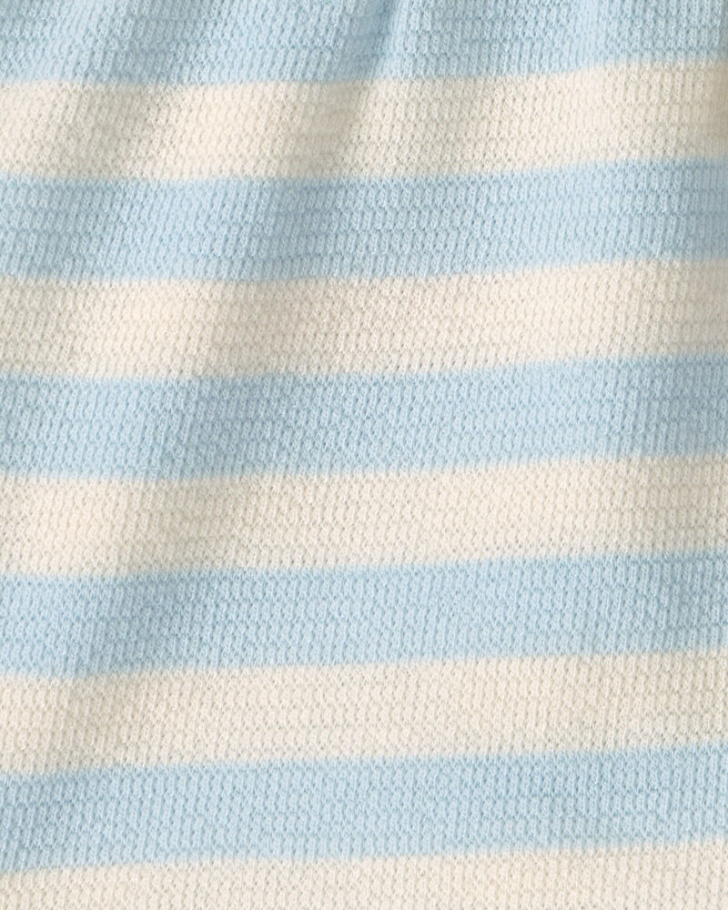 B&eacute;b&eacute; - Short &agrave; rayures avec cordon de serrage - Bleu/Ivoire, image 3 sur 3 diapositives