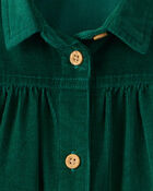 Baby Girl Corduroy Long-Sleeve Dress - Green, image 4 of 5 slides