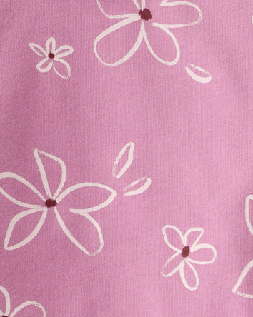 Tout-petit fille - Ensemble t-shirt à manches longues et pantalon en coton fleuri – Mauve, 