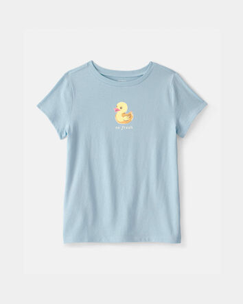Filles - T-shirt imprim&eacute; canard - Bleu, 