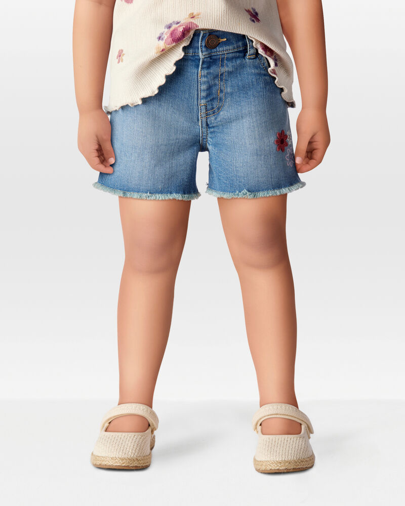 Toddler Iconic Denim Shorts - Blue, image 2 of 6 slides