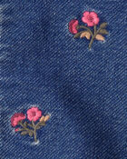 Bébé Blouson à fermeture à glissière en denim fleuri, image 3 sur 4 diapositives
