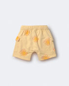 Tout-petit gar&ccedil;on - Short cargo en jersey bouclette &agrave; imprim&eacute; Rayon de soleil - Jaune, image 5 sur 6 diapositives