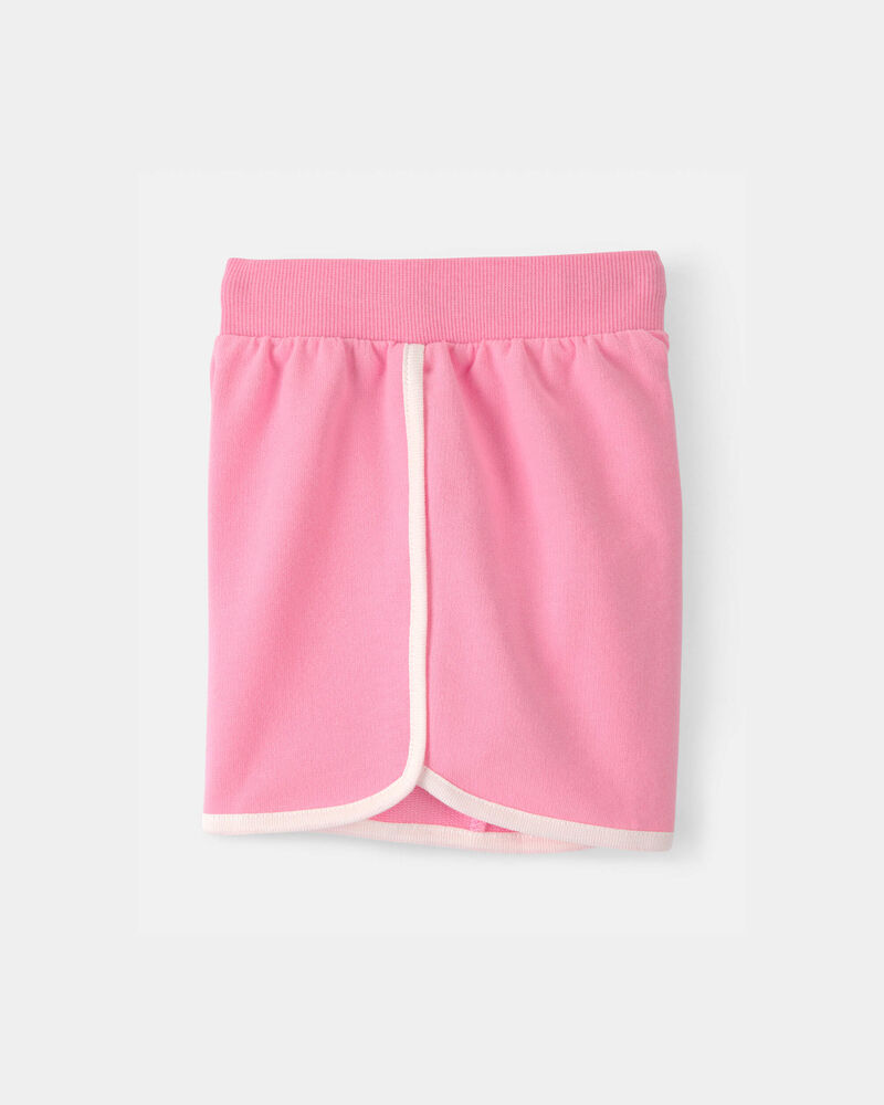 Filles - Short de sport en jersey bouclette - Rose, image 3 sur 4 diapositives