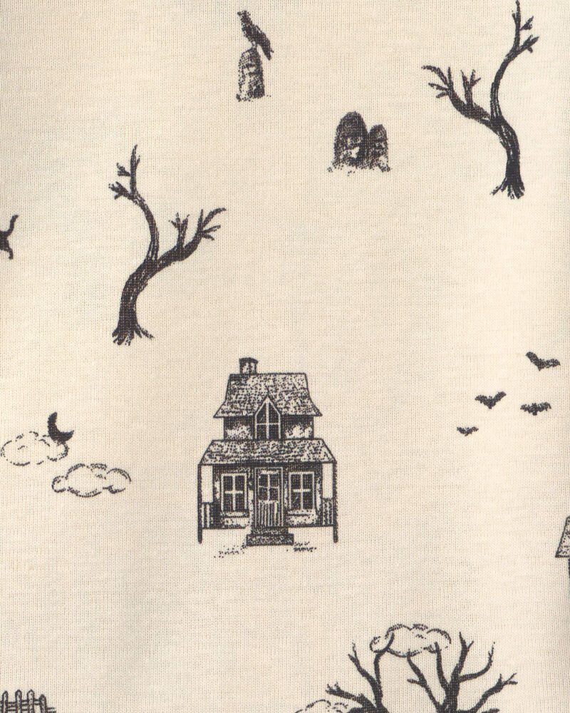 Baby 2-Piece Organic Cotton Pajamas in Spooky Landscape, image 3 of 4 slides