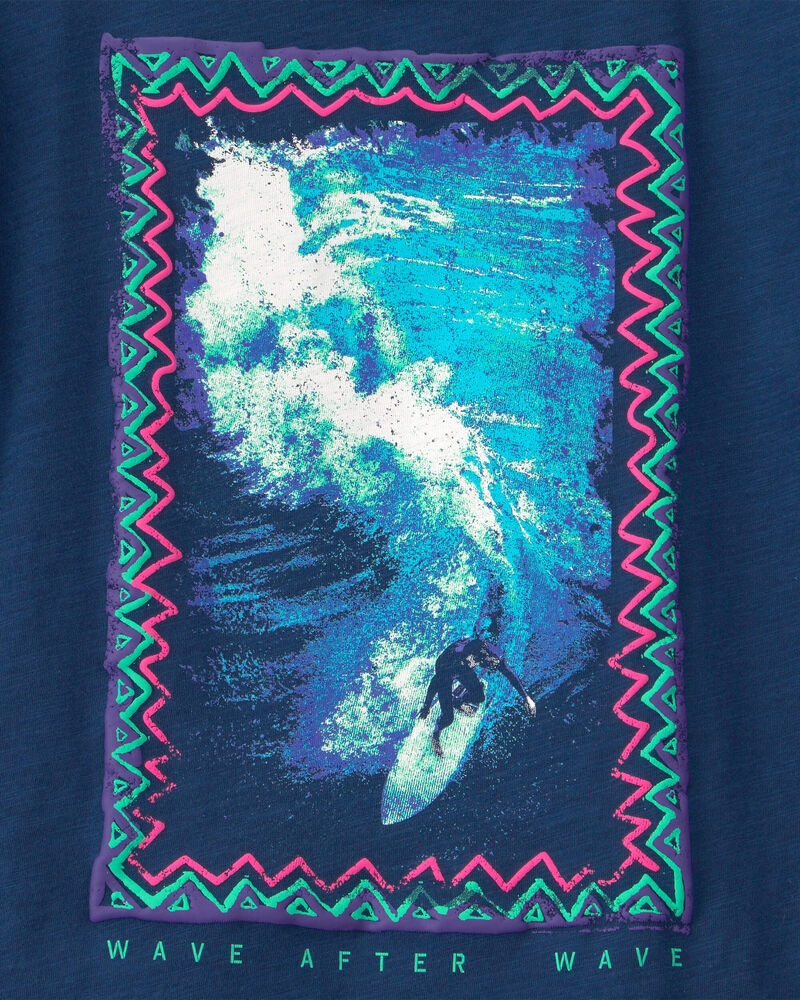 Boys Surfing Graphic Tee - Blue, image 3 of 4 slides