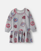 Toddler Girl Disney&copy; Minnie Long-Sleeve Dress - Grey, image 1 of 3 slides