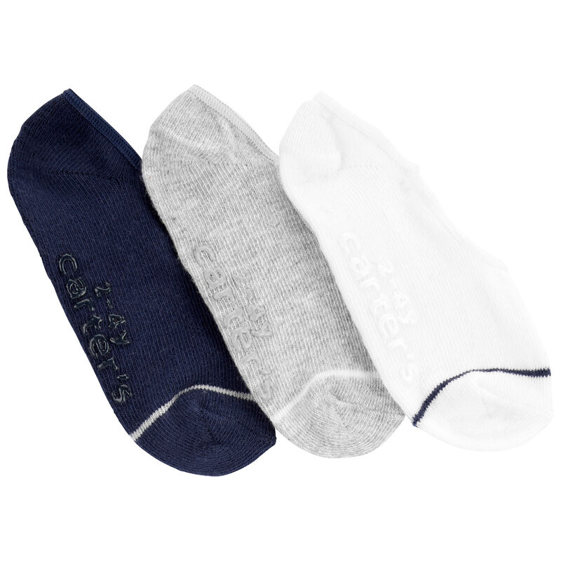 Navy/Grey/White 3-Pack No-Show Socks
