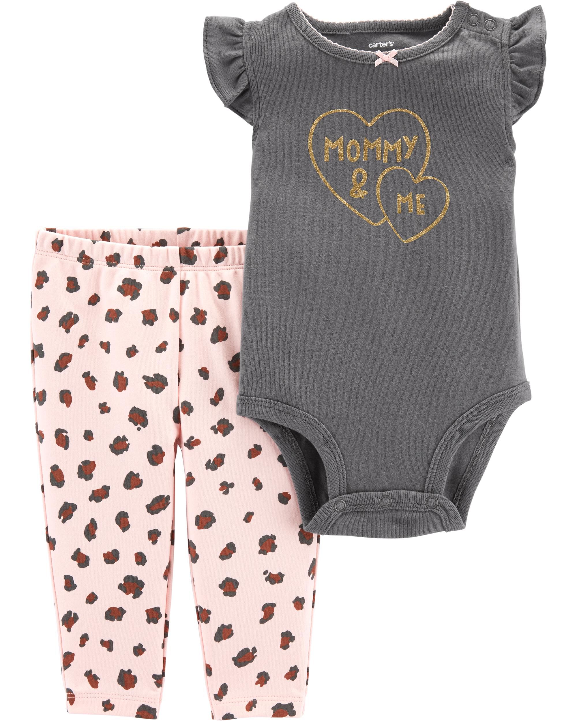 Carters Baby Girls 2-pk Mom /& Me Jumpsuits