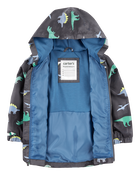 Toddler Dinosaur Colour Changing Rain Jacket - Grey, image 6 of 6 slides