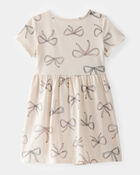 Toddler Girl Bow Print Dress, image 2 of 4 slides