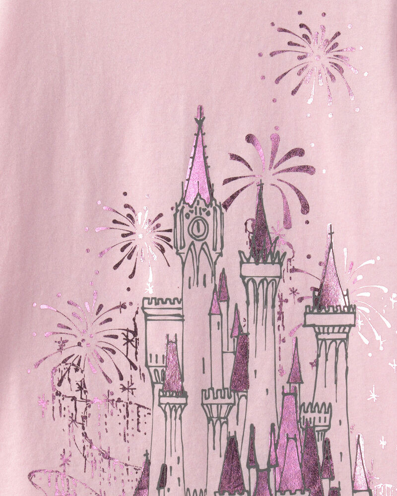 Girls Disney&copy; Castle Graphic Tee - Pink, image 3 of 3 slides