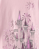 Girls Disney&copy; Castle Graphic Tee - Pink, image 3 of 3 slides