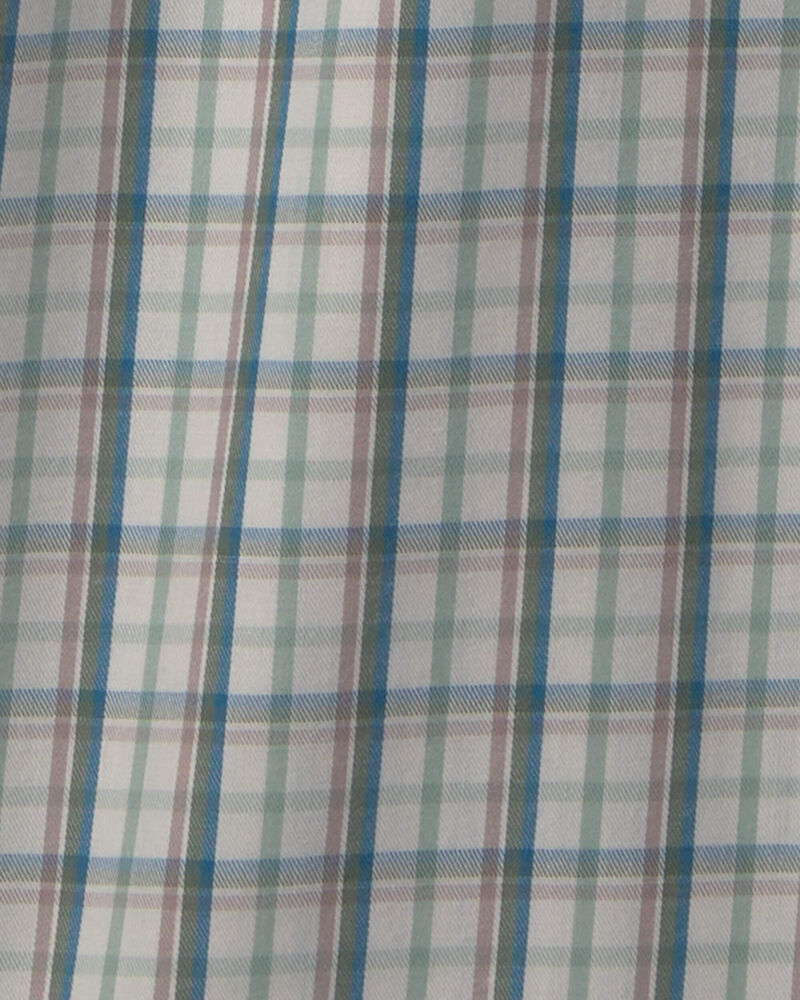 Boys 2-Piece Plaid Pyjama Bottoms - Blue/Grey, image 3 of 4 slides