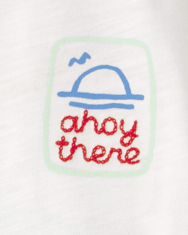Baby 'Ahoy There' Graphic Tee - White, image 4 of 6 slides