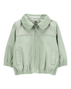 Bébé Blouson tissé et ajouré à fermeture à glissière - Vert, image 1 sur 4 diapositives
