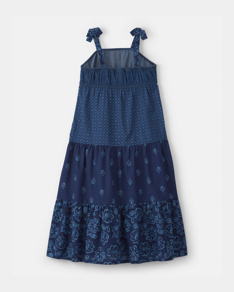 Girls Floral Maxi Dress - Navy, image 5 of 7 slides