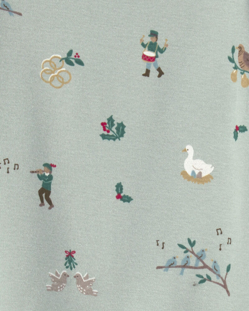 B&eacute;b&eacute; - Pyjama 2 pi&egrave;ces en coton biologique au motif des 12 jours de No&euml;l, image 3 sur 3 diapositives