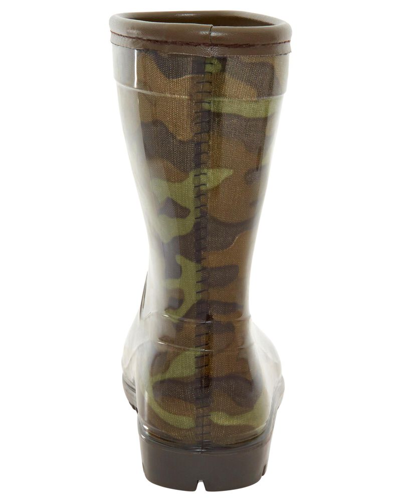 Toddler Camo Print Rain Boots, image 3 of 7 slides