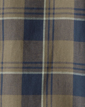 Garçons - Chemise boutonnée à carreaux - Vert/Bleu marine, 