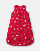 B&eacute;b&eacute; - Couverture &agrave; porter PurelySoft &agrave; fermeture &agrave; glissi&egrave;re double sens &agrave; th&egrave;me No&euml;l &ndash; Rouge, image 1 sur 4 diapositives