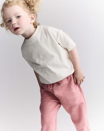 Toddler Short-Sleeve Relaxed Graphic Tee - Cream, 