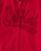 Kid OshKosh Logo Zip-Up Hoodie - Red, image 2 of 4 slides