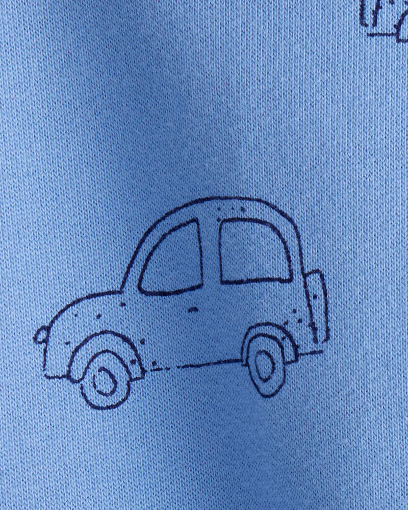 Baby 2-Piece Car Little Brother Long-Sleeve Bodysuit Pant Set - White/Blue, image 5 of 7 slides