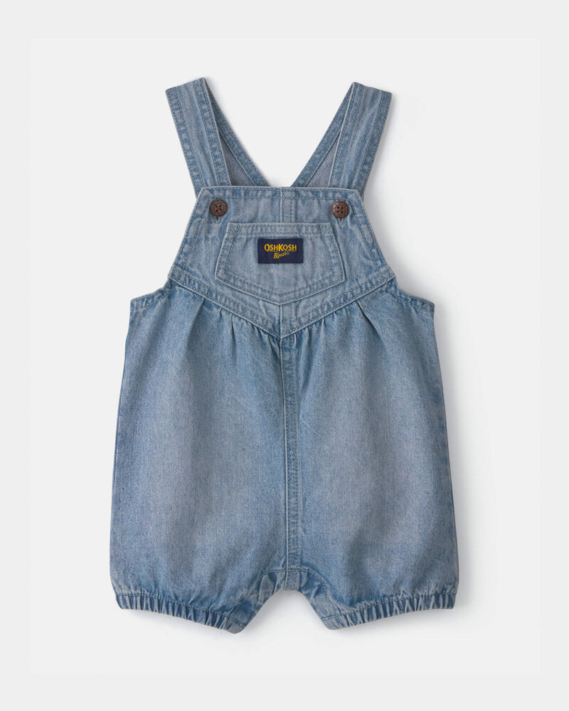 B&eacute;b&eacute; fille - Salopette courte en denim &ndash; Bleu, image 1 sur 3 diapositives