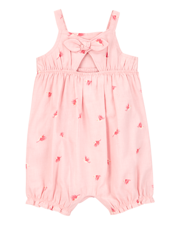 Bébé fille - Barboteuse à imprimé oiseau - Rose, 