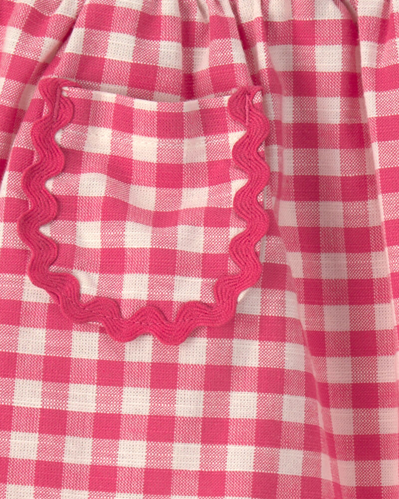 B&eacute;b&eacute; fille - Jupe-short avec poches &agrave; carreaux - Rouge, image 3 sur 3 diapositives