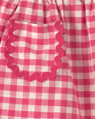 B&eacute;b&eacute; fille - Jupe-short avec poches &agrave; carreaux - Rouge, image 3 sur 3 diapositives