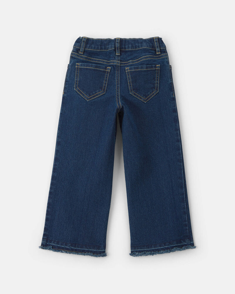 Toddler Girl Star Denim Wide-Leg Jeans - Medium Wash, image 2 of 4 slides
