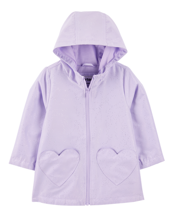 Toddler Heart Pockets Rain Jacket, 
