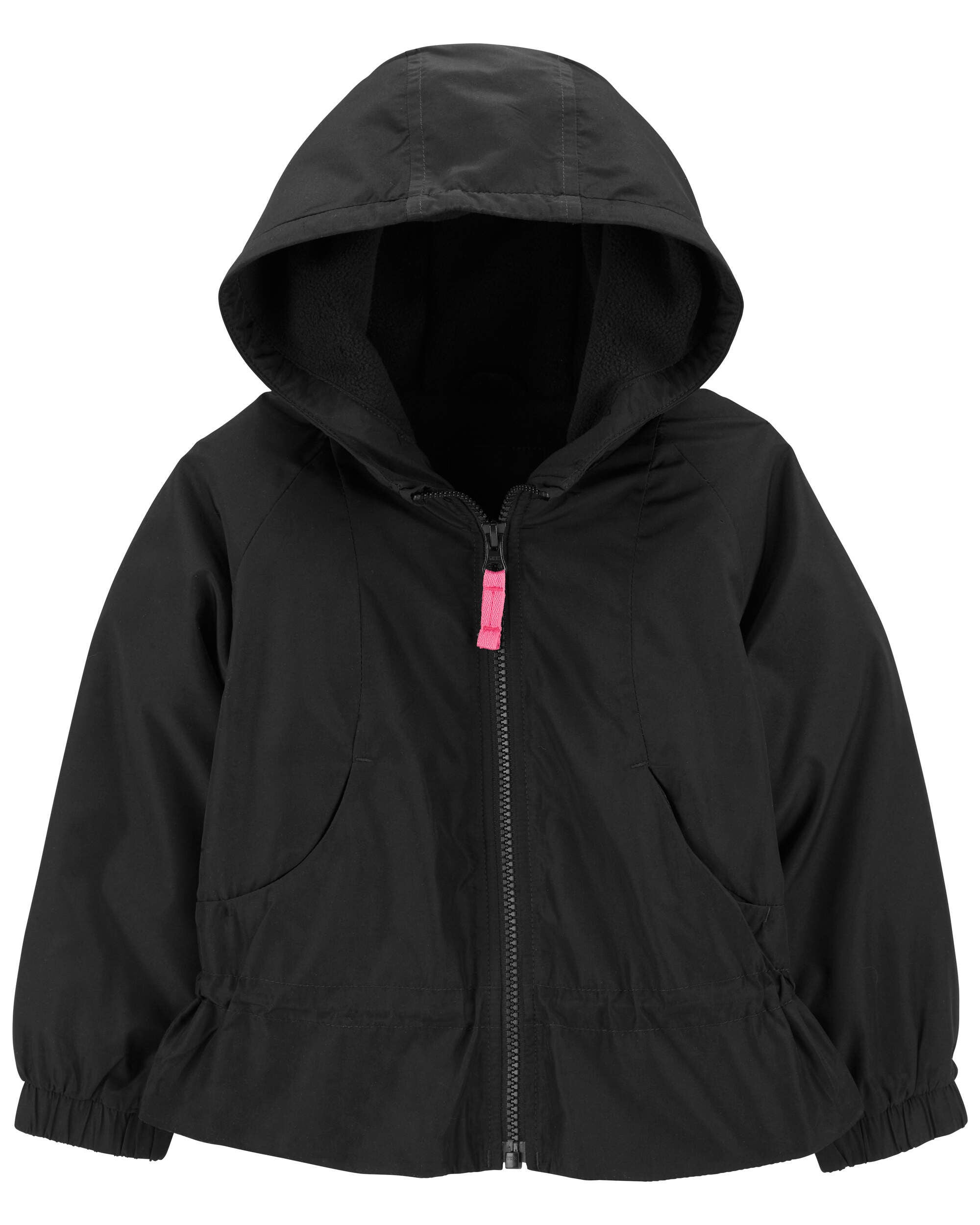 Black Fleece Lined Quilted Midweight Jacket Carter s Oshkosh Canada