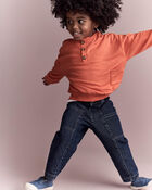 Toddler Boy French Terry Long-Sleeve Sweatshirt - Orange, image 4 of 6 slides