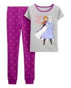 Enfant Pyjama 2 pièces en coton ajusté Reine Des Neiges, image 1 sur 2 diapositives