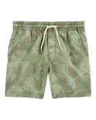 Kid Tropical Print Pull-On Bermuda Short - Green, image 1 of 4 slides