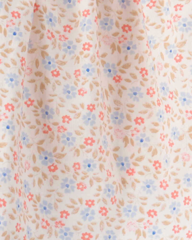 Baby Girl 3-Piece Floral Hat, Top & Short Set - Pink, image 3 of 4 slides