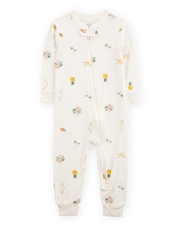 Baby Tropical Print Snug Fit PurelySoft 1-Piece Pyjamas, 
