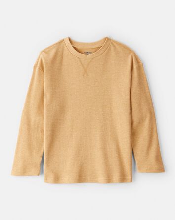 Gar&ccedil;ons - T-shirt isotherme uni &agrave; manches longues - Jaune, 