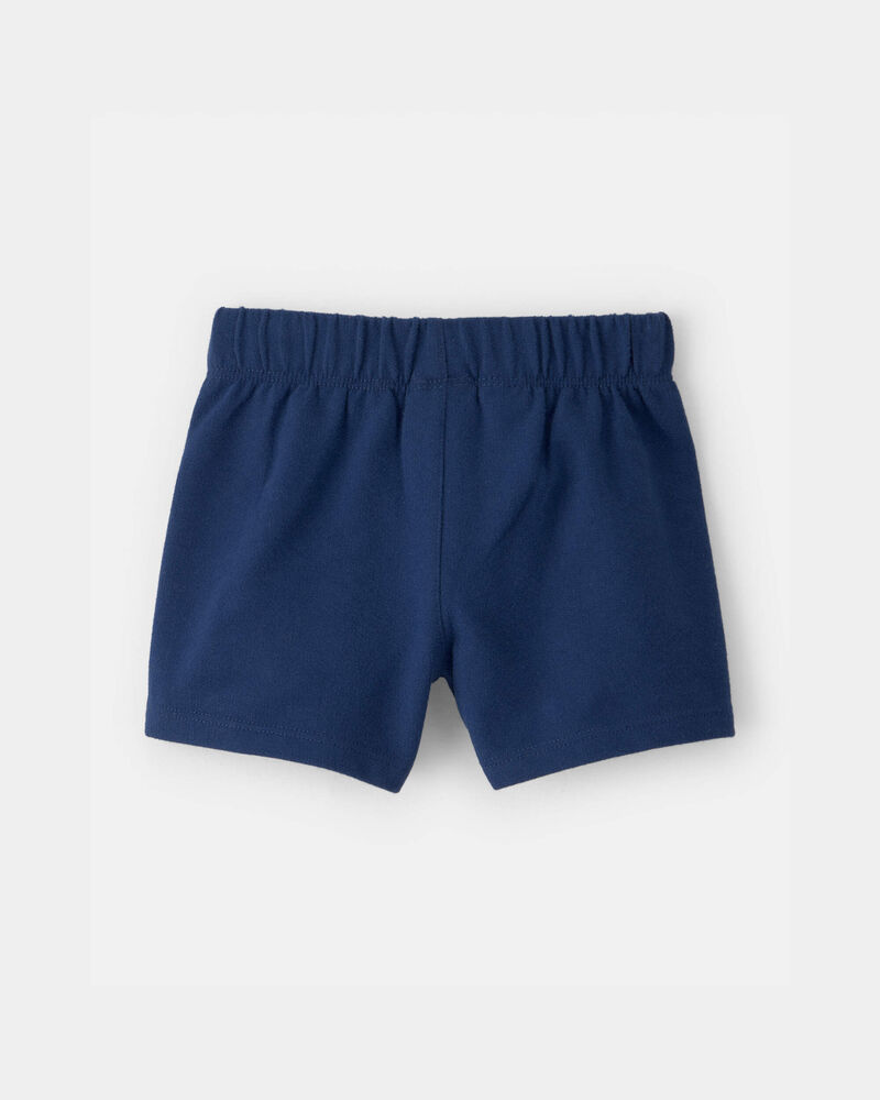 Baby Boy French Terry Shorts - Blue, image 2 of 4 slides